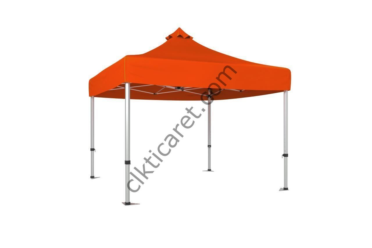 CLK 3x3 mt 40mm Alüminyum Katlanabilir Tente Portatif Gazebo Çadır Turuncu