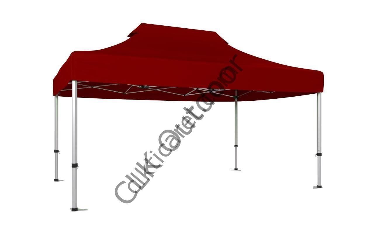 CLK 2x3 mt 40 mm Katlanabilir Tente Gazebo Çadır Bordo