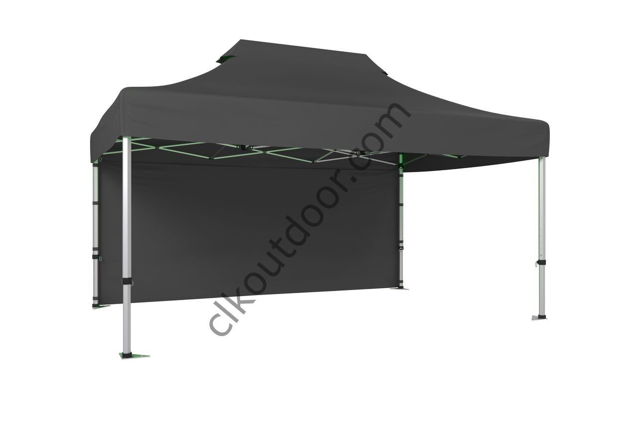 CLK 4x6 40 mm Katlanabilir Tente Gazebo Çadır Gazebo Çadır Arkası Kapalı Gri