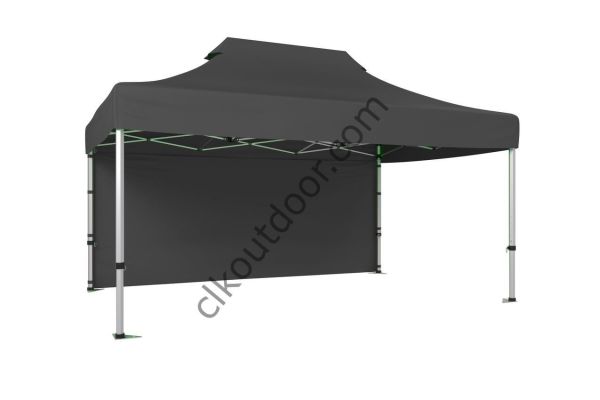 CLK 4x6 40 mm Katlanabilir Tente Gazebo Çadır Gazebo Çadır Arkası Kapalı Gri