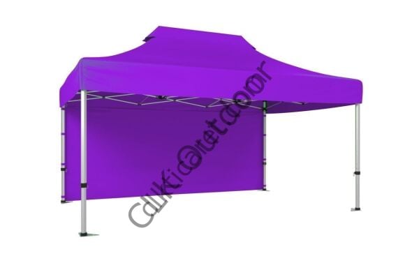CLK 2x3 40 mm Katlanabilir Tente Gazebo Çadır Gazebo Çadır Arkası Kapalı Lila