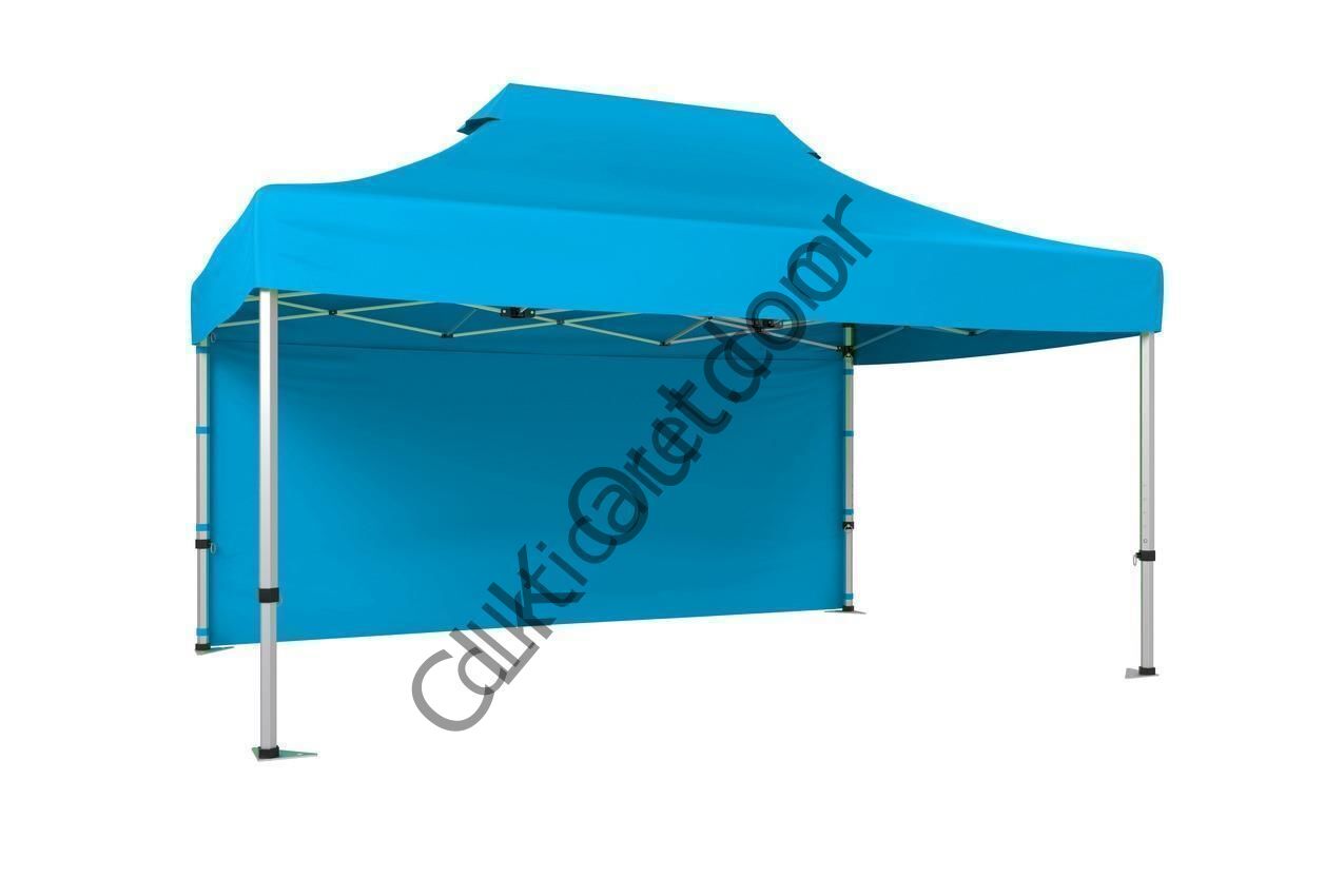 CLK 2x3 40 mm Katlanabilir Tente Gazebo Çadır Gazebo Çadır Arkası Kapalı Açık Mavi (Turkuaz)