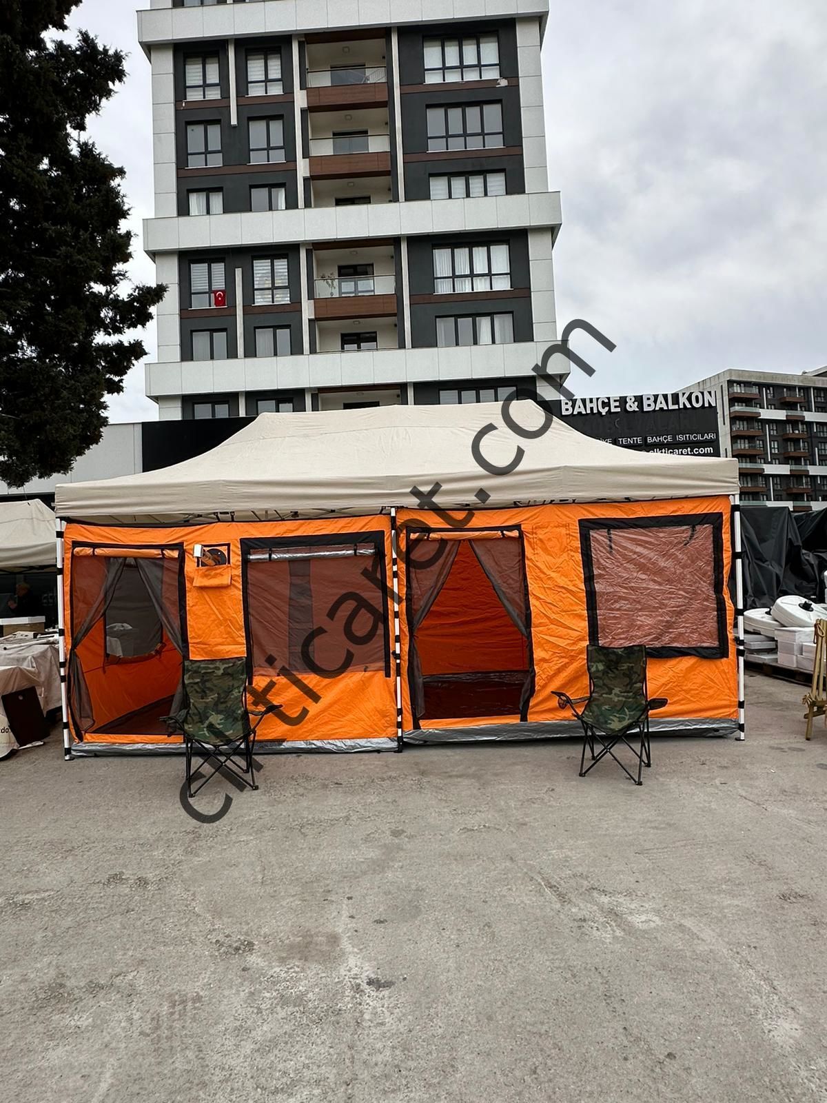 CLK Outdoor CLK 3x6 Metre 2 Odalı 40 mm Profil Portatif Katlanır
