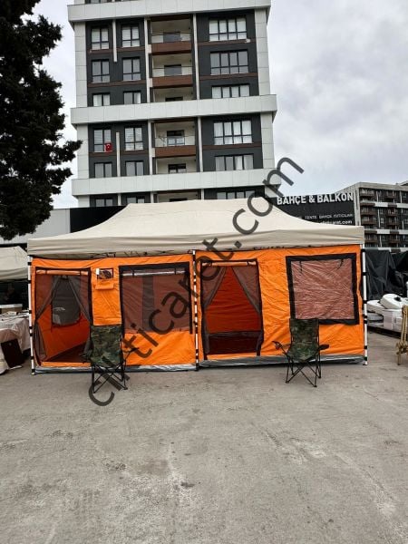 CLK Outdoor CLK 3x6 Metre 2 Odalı 40 mm Profil Portatif Katlanır