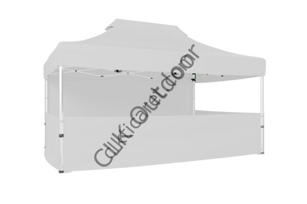 CLK 2x3 40 mm Katlanabilir Tente Gazebo Çadır Gazebo Çadır 1 Tam Duvar 3 Yarım Duvar Beyaz