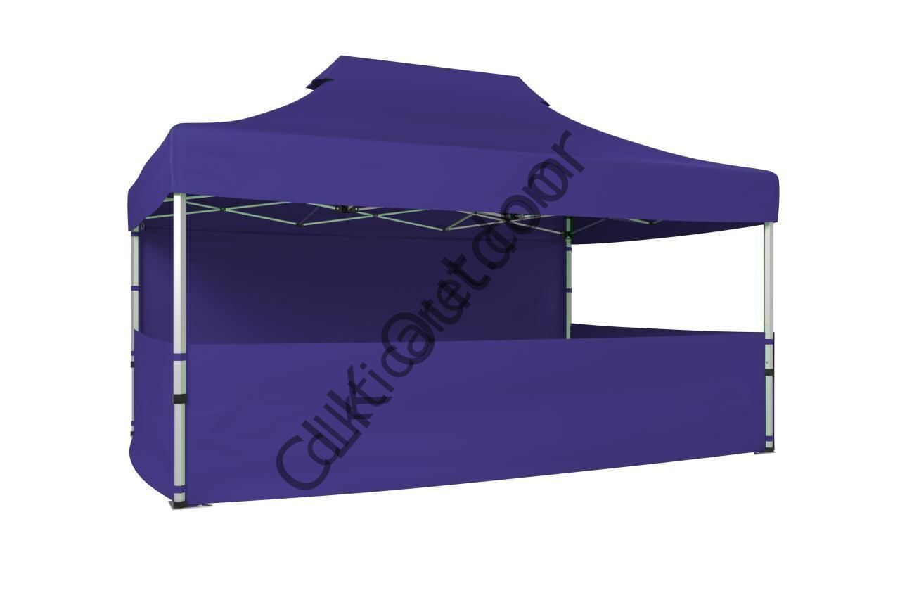 CLK 2x3 40 mm Katlanabilir Tente Gazebo Çadır Gazebo Çadır 1 Tam Duvar 3 Yarım Duvar Lacivert