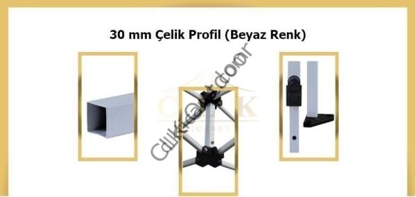 CLK 2x3 40 mm Katlanabilir Tente Gazebo Çadır Gazebo Çadır 1 Tam Duvar 3 Yarım Duvar Lacivert