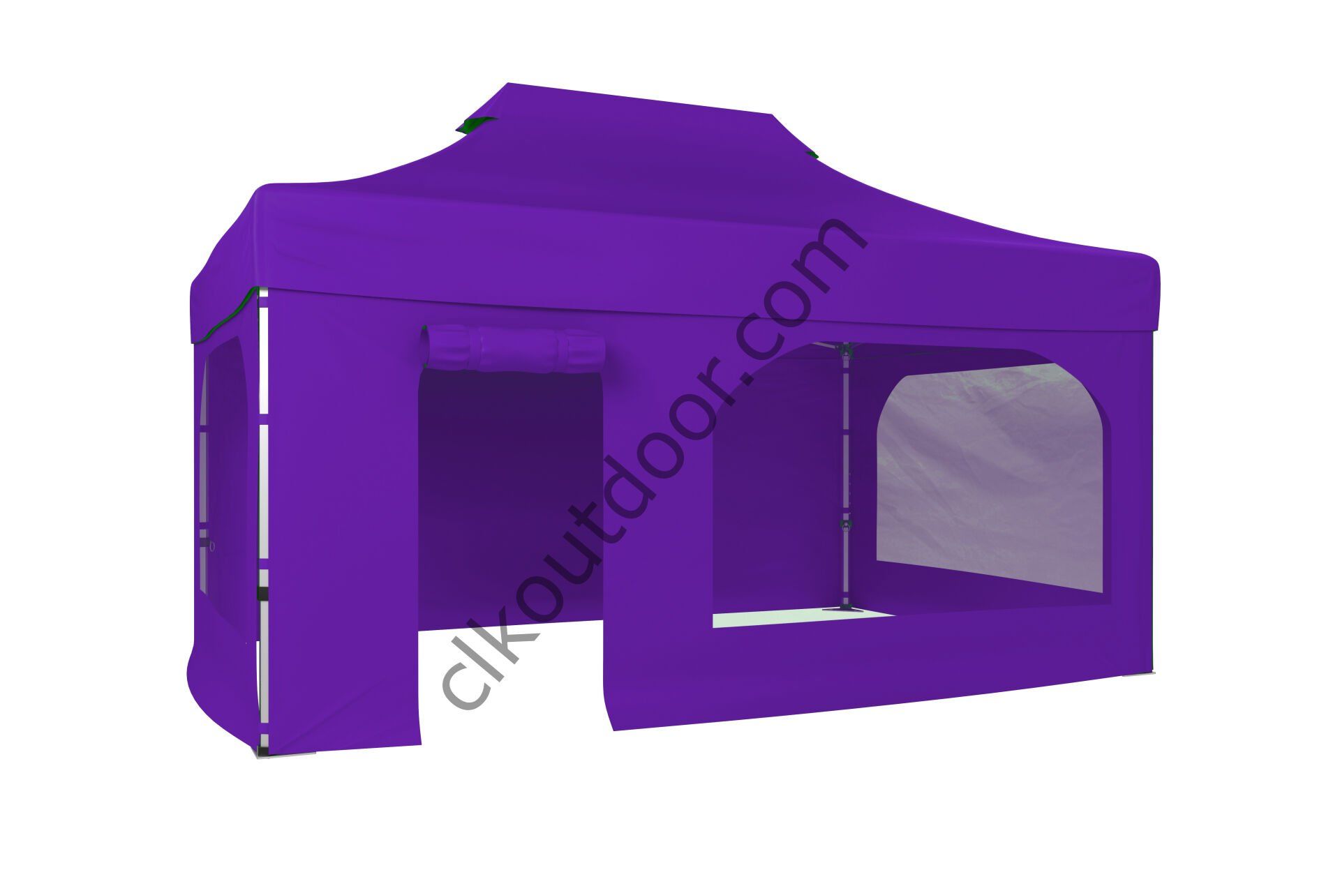 CLK 4x6 40 mm Katlanabilir Tente Gazebo Çadır Gazebo Çadır 2 Yan Pencereli 1 Yan Aksesuarsız 1 Yan Kapı ve Pencereli Mor