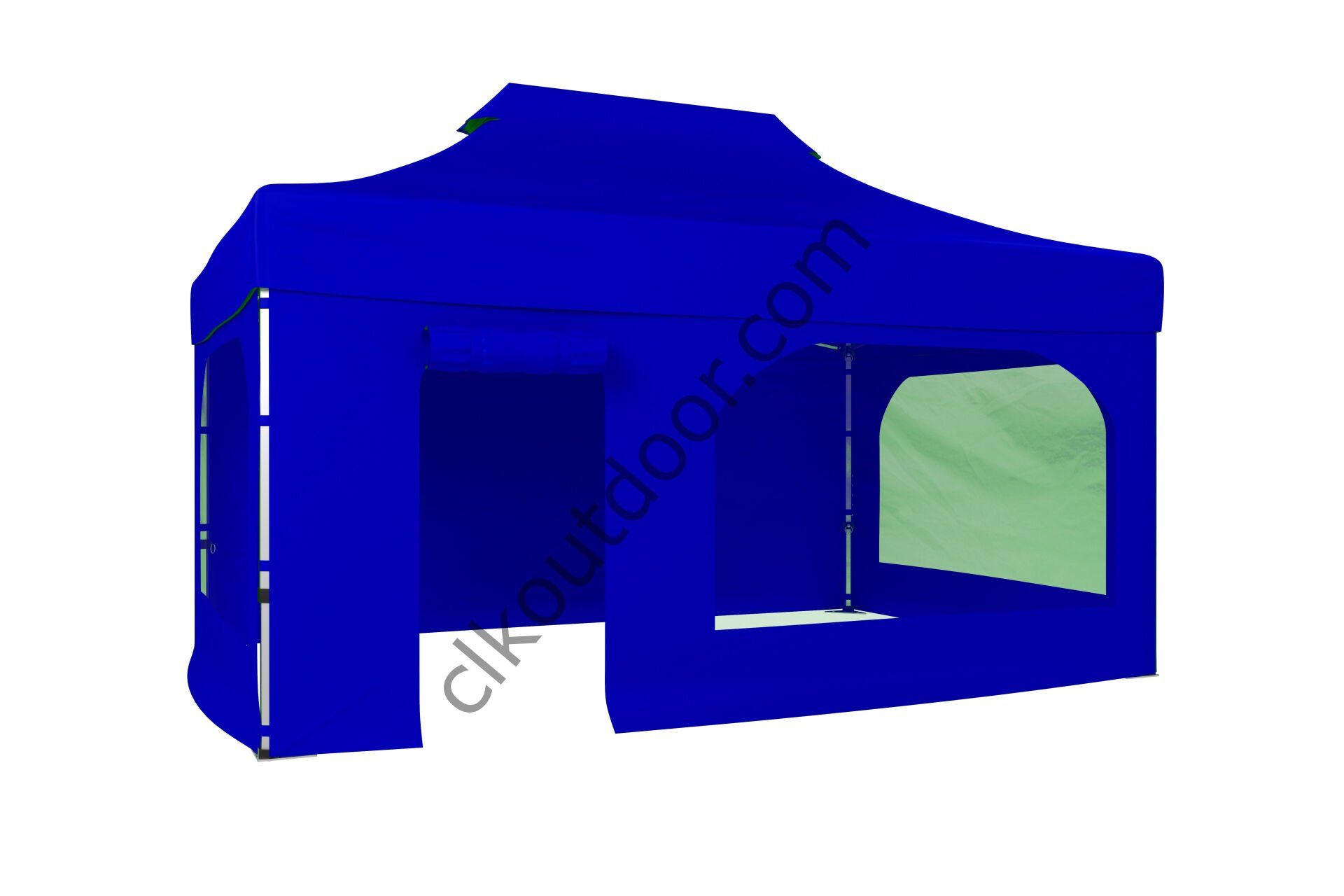 CLK 4x6 40 mm Katlanabilir Tente Gazebo Çadır Gazebo Çadır 2 Yan Pencereli 1 Yan Aksesuarsız 1 Yan Kapı ve Pencereli Saks Mavi