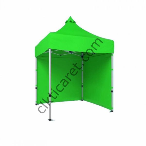 CLK 2x2 Katlanabilir Tente Gazebo Portatif Çadır 30 mm 2 Yan Kapalı Açık Yeşil