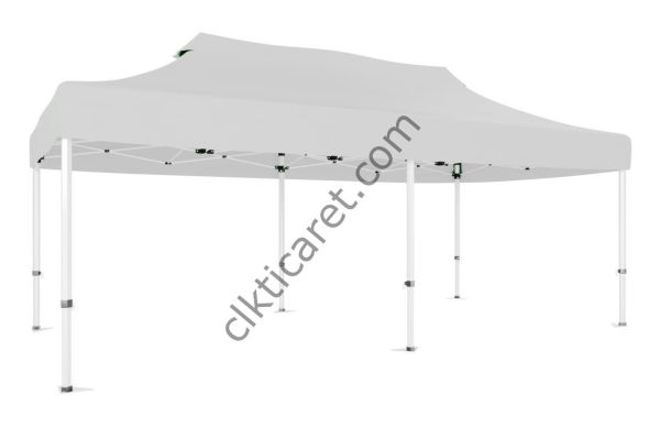 CLK 3x6 52mm Kalın Alüminyum Katlanabilir Tente Portatif Gazebo Çadır Beyaz