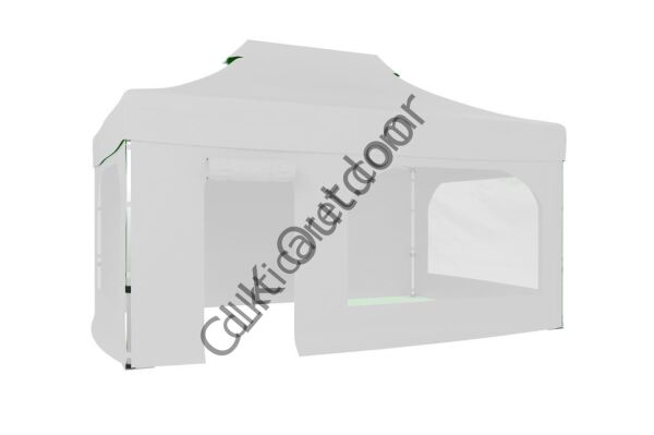 CLK 2x3 40 mm Katlanabilir Tente Gazebo Çadır Gazebo Çadır 2 Yan Pencereli 1 Yan Aksesuarsız 1 Yan Kapı ve Pencereli Beyaz