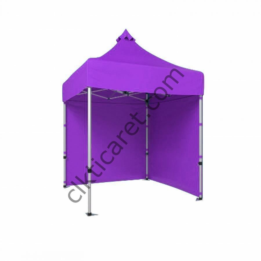 CLK 2x2 Katlanabilir Tente Gazebo Portatif Çadır 30 mm 2 Yan Kapalı Lila