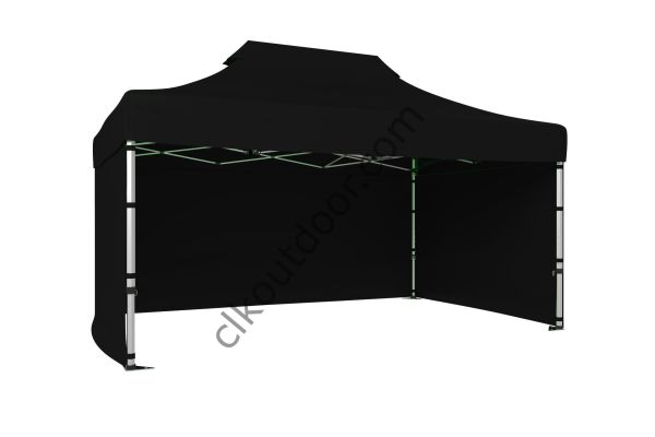 CLK 4x6 40 mm Katlanabilir Tente Gazebo Çadır Gazebo Çadır 3 Yan Kapalı Siyah