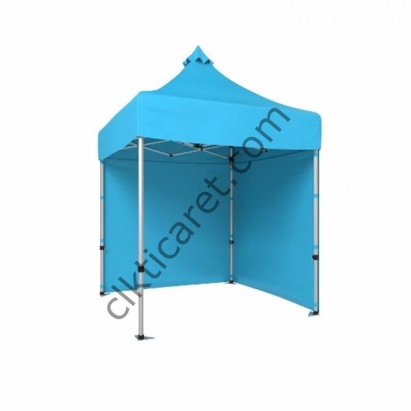 CLK 2x2 Katlanabilir Tente Gazebo Portatif Çadır 30 mm 2 Yan Kapalı Açık Mavi (Turkuaz)