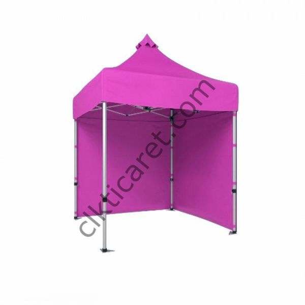 CLK 2x2 Katlanabilir Tente Gazebo Portatif Çadır 30 mm 2 Yan Kapalı Pembe