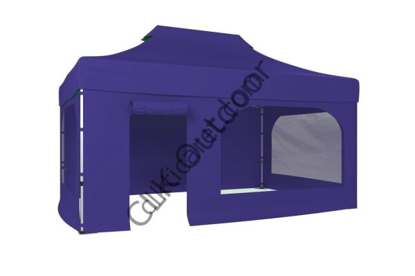 CLK 2x3 40 mm Katlanabilir Tente Gazebo Çadır Gazebo Çadır 2 Yan Pencereli 1 Yan Aksesuarsız 1 Yan Kapı ve Pencereli Lacivert