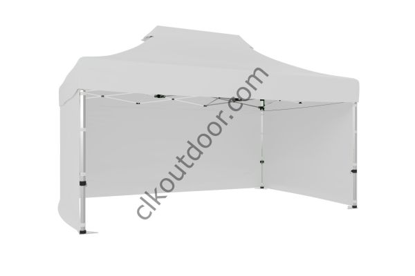 CLK 4x6 40 mm Katlanabilir Tente Gazebo Çadır Gazebo Çadır 3 Yan Kapalı Beyaz