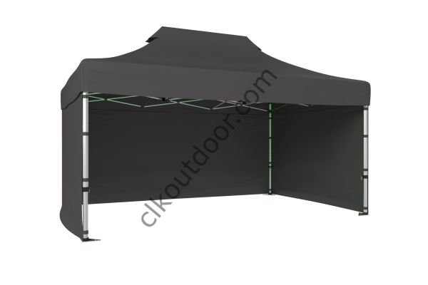 CLK 4x6 40 mm Katlanabilir Tente Gazebo Çadır Gazebo Çadır 3 Yan Kapalı Gri