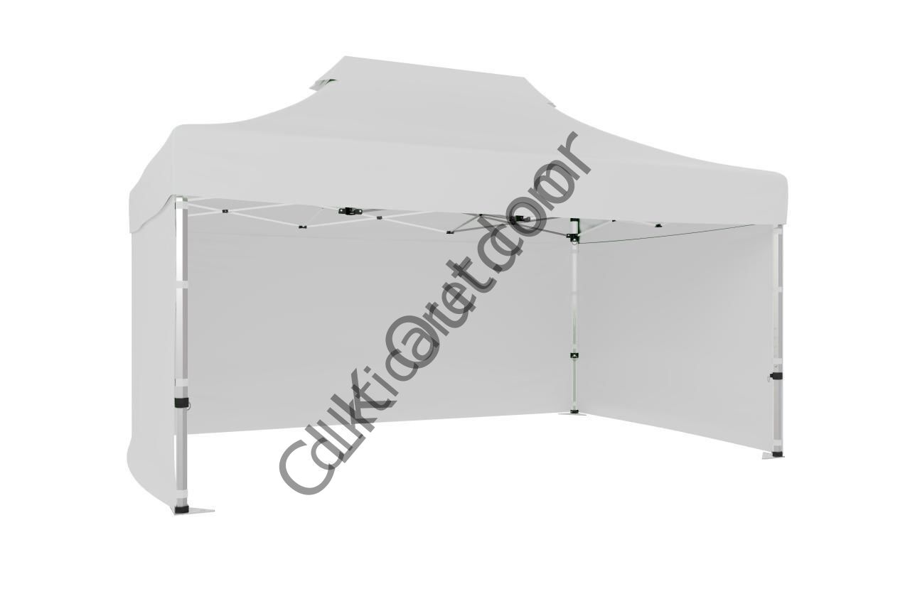 CLK 2x3 40 mm Katlanabilir Tente Gazebo Çadır Gazebo Çadır 3 Yan Kapalı Beyaz