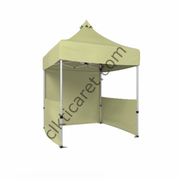 CLK 2x2 Katlanabilir Tente Gazebo Portatif Çadır 1 Tam Duvar 2 Yarım Duvar Krem
