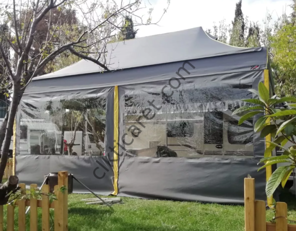 CLK 3x6 mt Eko 40 mm Çelik Karavan Çadırı Kış Bahçesi Portatif Katlanabilir Profil