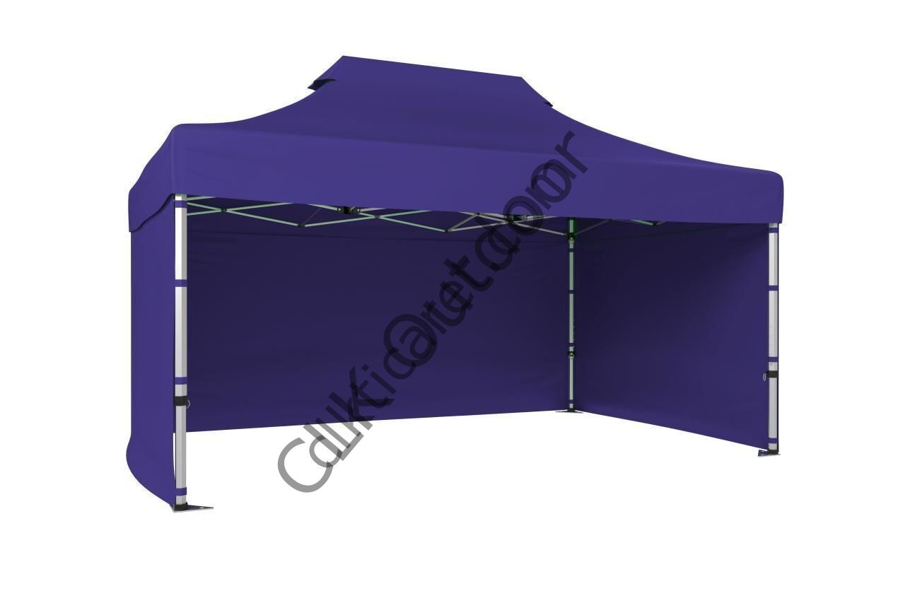 CLK 2x3 40 mm Katlanabilir Tente Gazebo Çadır Gazebo Çadır 3 Yan Kapalı Lacivert