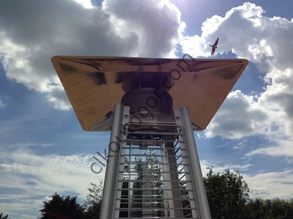 CLK Piramit Soba Siyah Renk Tüplü Dekoratif Bahçe Isıtıcısı