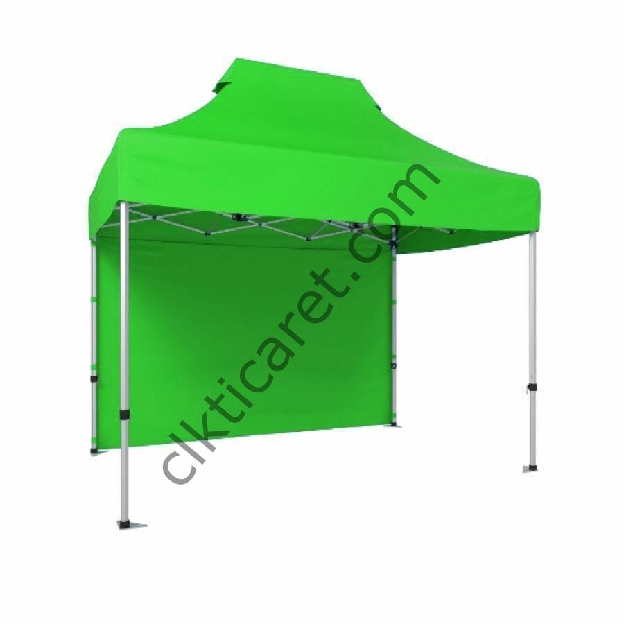 CLK 2x3 Katlanabilir Tente Gazebo Portatif Çadır Arkası Kapalı Açık Yeşil