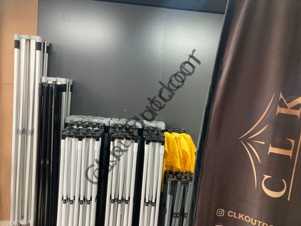 CLK 2x3 40 mm Katlanabilir Tente Gazebo Çadır Gazebo Çadır 3 Yan Duvarlı 2 Pencereli Krem