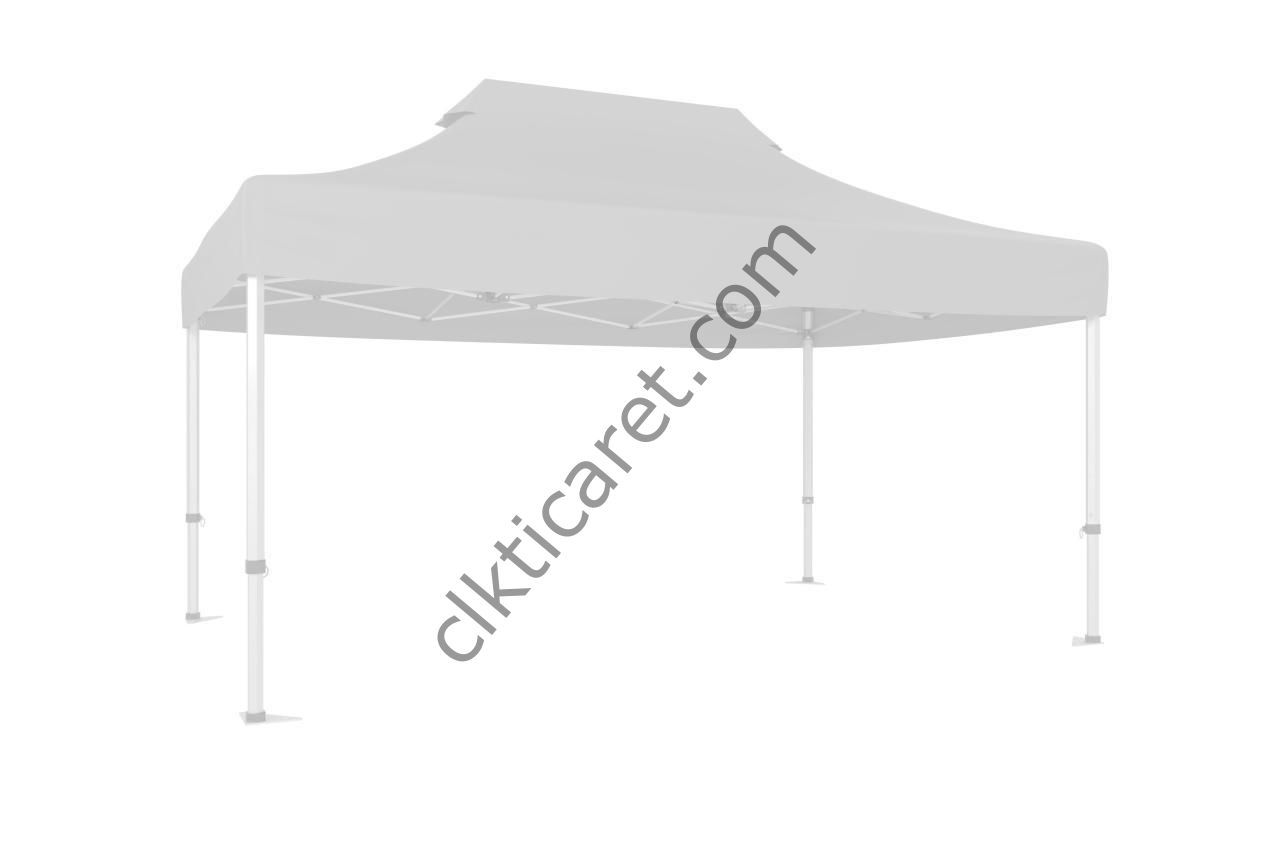 CLK 3x4,5 52mm Kalın Alüminyum Katlanabilir Tente Gazebo Çadır Beyaz
