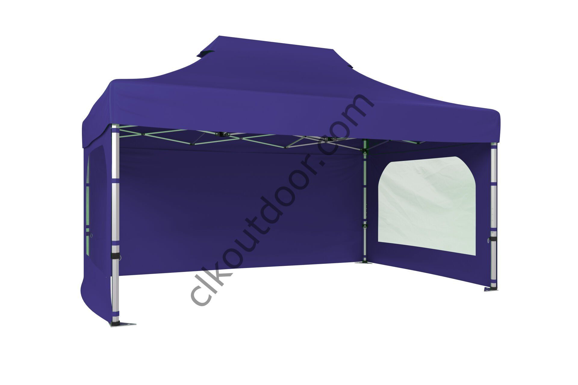 CLK 4x6 40 mm Katlanabilir Tente Gazebo Çadır Gazebo Çadır 3 Yan Duvarlı 2 Pencereli Lacivert