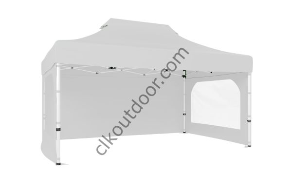 CLK 4x6 40 mm Katlanabilir Tente Gazebo Çadır Gazebo Çadır 3 Yan Duvarlı 2 Pencereli Beyaz