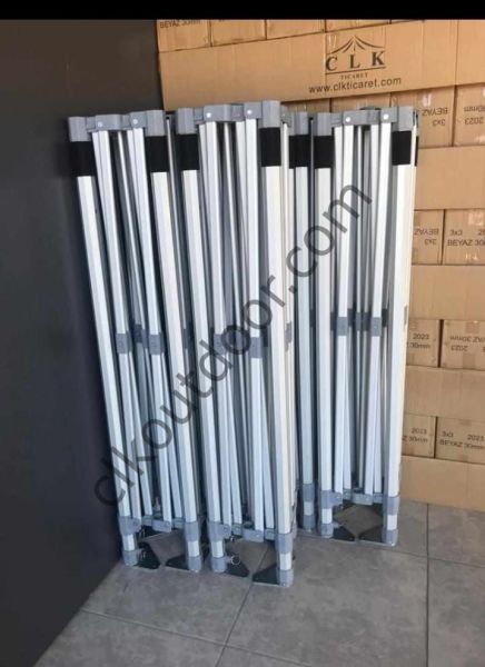 CLK 3x4,5 52mm Kalın Alüminyum Katlanabilir Tente Gazebo Çadır Siyah