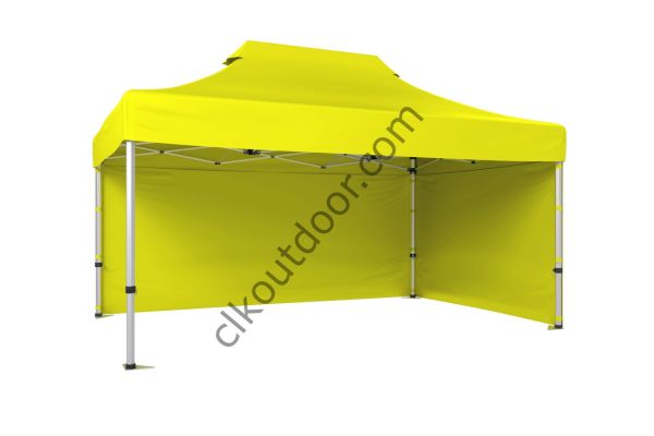CLK 4x6 40 mm Katlanabilir Tente Gazebo Çadır Gazebo Çadır 2 Yan Kapalı Sarı