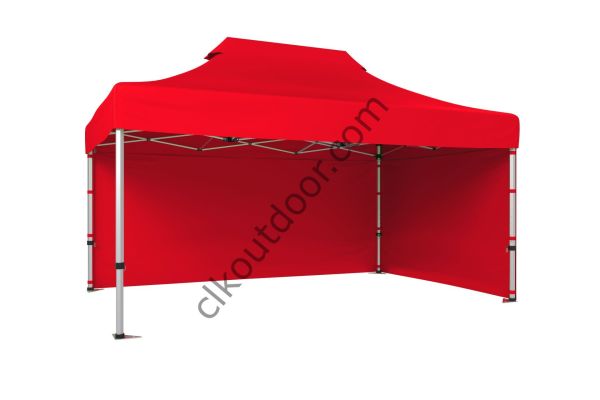 CLK 4x6 40 mm Katlanabilir Tente Gazebo Çadır Gazebo Çadır 2 Yan Kapalı Kırmızı