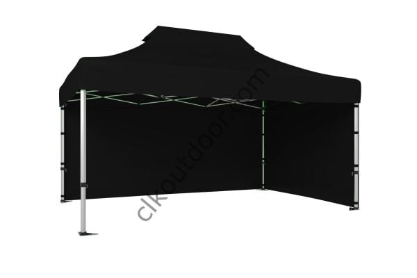 CLK 4x6 40 mm Katlanabilir Tente Gazebo Çadır Gazebo Çadır 2 Yan Kapalı Siyah