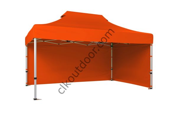 CLK 4x6 40 mm Katlanabilir Tente Gazebo Çadır Gazebo Çadır 2 Yan Kapalı Turuncu