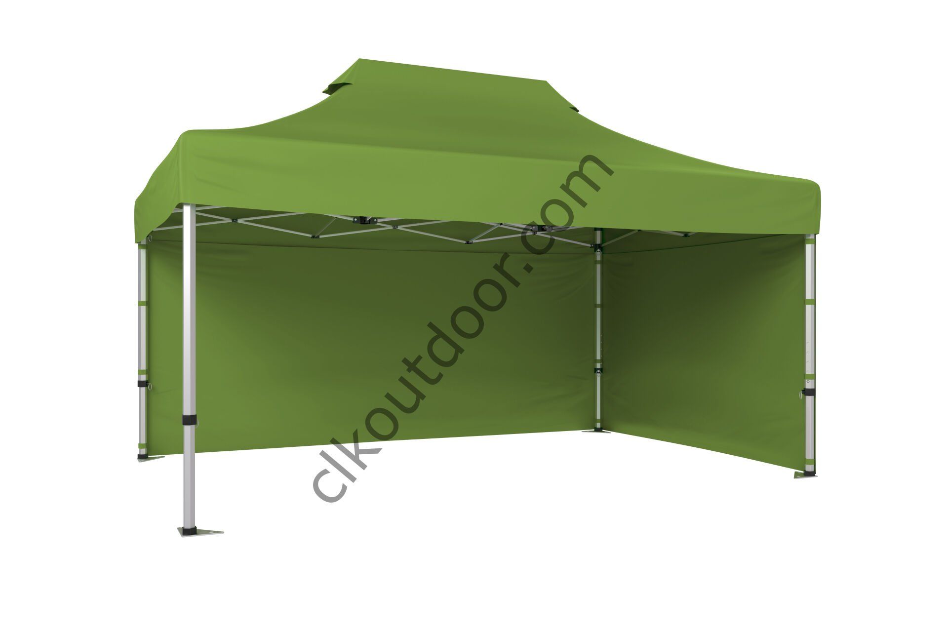 CLK 4x6 40 mm Katlanabilir Tente Gazebo Çadır Gazebo Çadır 2 Yan Kapalı Haki Askeri Yeşil
