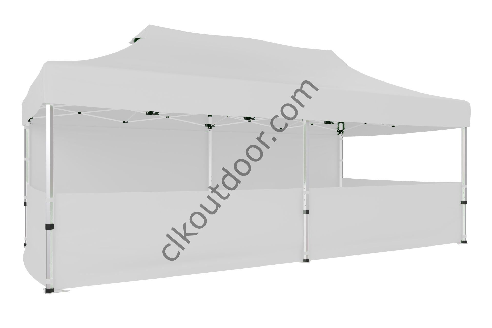 CLK 4x8 40 mm Katlanabilir Tente Gazebo Çadır Gazebo Çadır 1 Tam Duvar 3 Yarım Duvar Beyaz