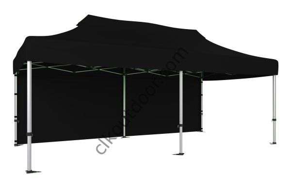 CLK 4x8 40 mm Katlanabilir Tente Gazebo Çadır Gazebo Çadır Arkası Kapalı Siyah
