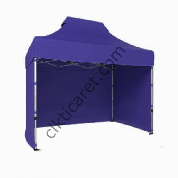 CLK 2x3 Katlanabilir Tente Gazebo Portatif Çadır 3 Yan Kapalı Lacivert