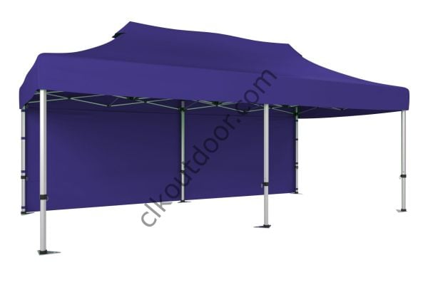 CLK 4x8 40 mm Katlanabilir Tente Gazebo Çadır Gazebo Çadır Arkası Kapalı Lacivert