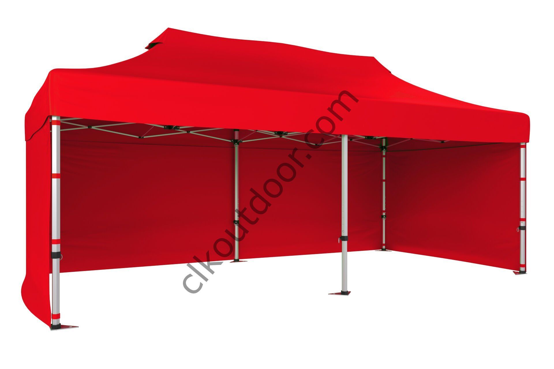 CLK 4x8 40 mm Katlanabilir Tente Gazebo Çadır Gazebo Çadır 3 Yan Kapalı Kırmızı